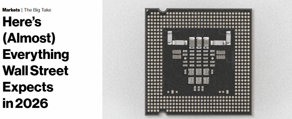 What to expect in 2026 according to Wall Street - Article by Bloomberg